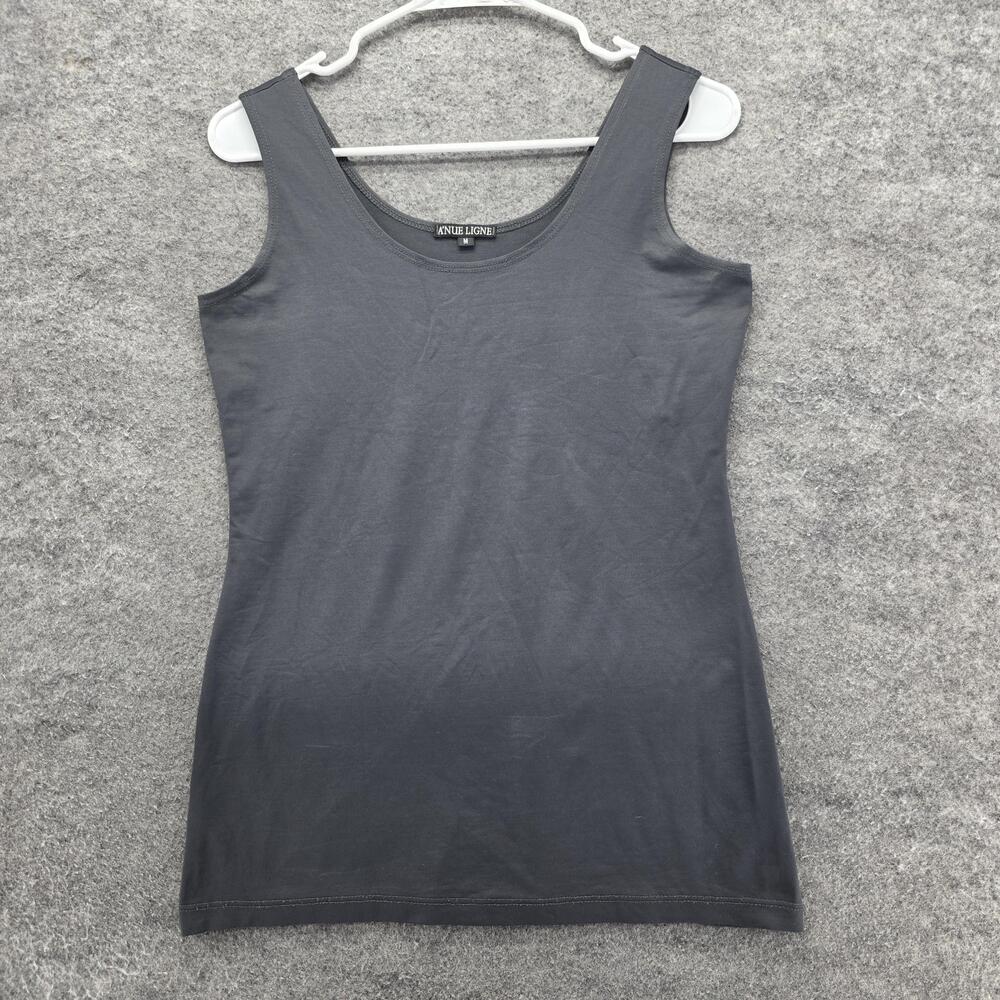A'Nue Ligne Tank Top Womens Medium Sleeveless Stretch Fitted Made in USA